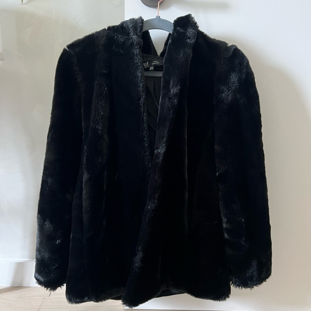 Zara Black Fur Coat